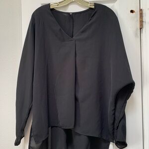 Black Ladies Blouse Size  Large